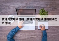 软件开发培训机构（软件开发培训机构应该怎么选择）