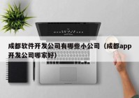 成都软件开发公司有哪些小公司（成都app开发公司哪家好）